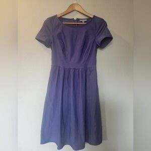 Modcloth Retro Inspired Navy Short Sleeve W/Pockets Mini Dress Womens Size S